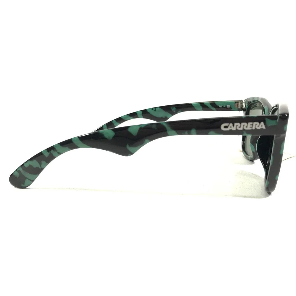 Vintage Carrera Sunglasses 5447 95 Black Green Tiger Striped Frames Blue Mirror